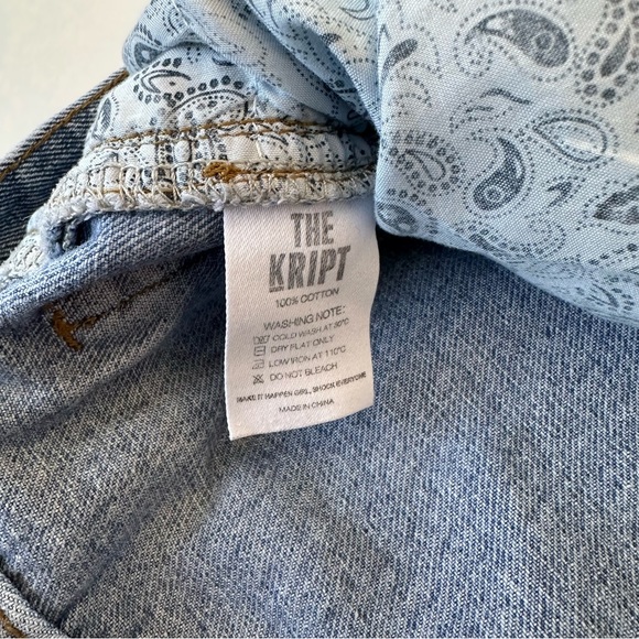 THE KRIPT GAVIN Y2K ASYMETRICAL BUTTON-FLY SLOUCHY LIGHT WASH SKATER JEANS SzS/4 - Picture 11 of 14